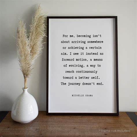 Michelle Obama for Me Becoming Quote Print Inspiratonal - Etsy