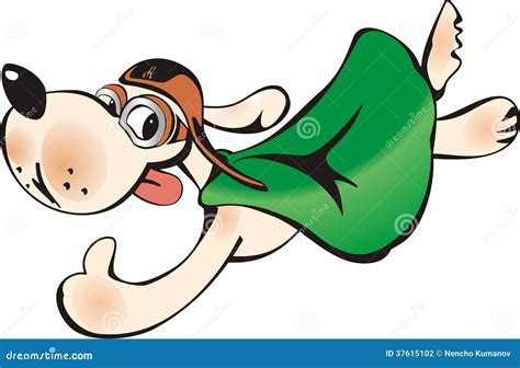 Flying dog stock vector. Illustration of tippet, helmet - 37615102