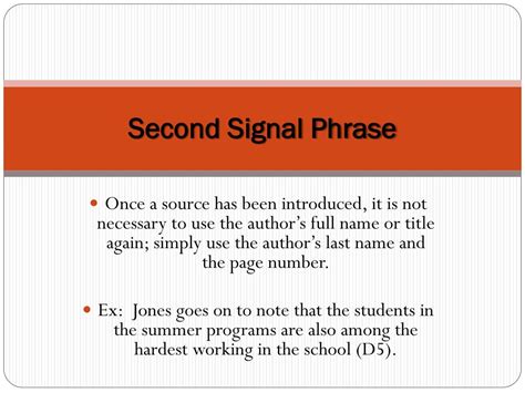 PPT - How to use a Signal Phrase!!! PowerPoint Presentation, free download - ID:4457088