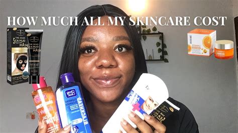 How much all my skincare products cost - YouTube