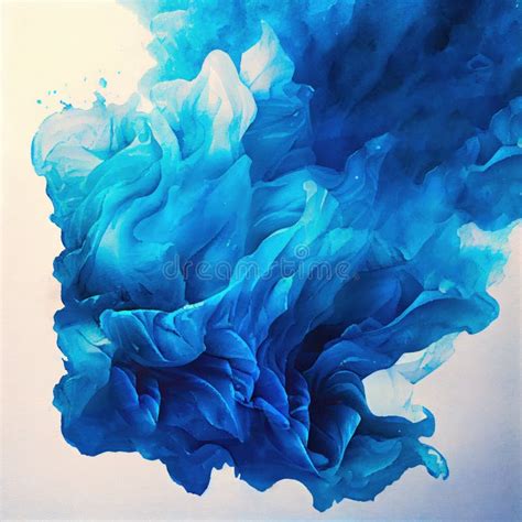 Abstract Blue Watercolor Background. Ink in Water Stock Illustration - Illustration of backdrop ...