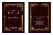 Art deco wedding invitation, an Invitation Template by Fin & Stip
