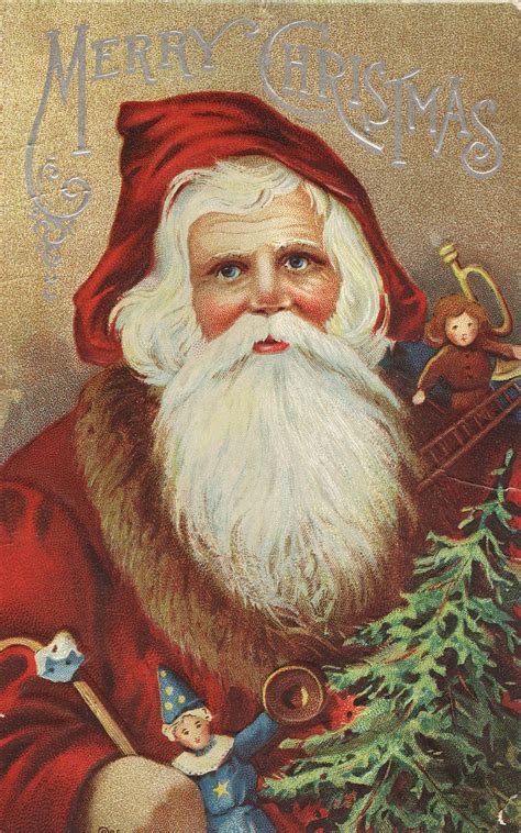 Free Graphic Friday - Vintage Santa Postcard – Avalon Rose Design