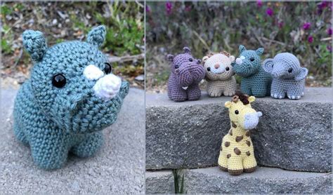 Chunkimals Safari Animal Set Free Crochet Pattern | Crochet animals ...