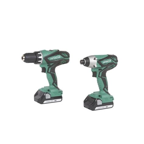 Hitachi 2-Tool 18-Volt Power Tool Combo Kit with Soft Case (Charger Included and 1-Batteries ...