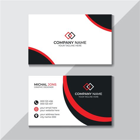 Modern Professional Business Card, Creative and Simple Business Card, Business Card Design ...