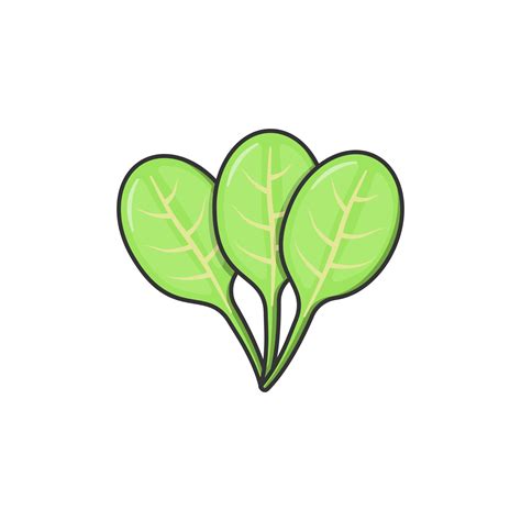 Cartoon icon of spinach illustration 6476297 Vector Art at Vecteezy