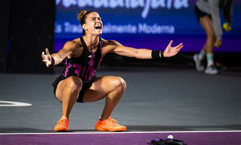 Watch: Maria Sakkari screams in delight and does trademark celebration after qualifying for WTA ...