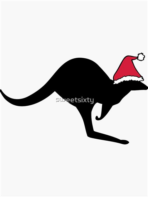 "Australian Christmas Kangaroo" Sticker by sweetsixty | Redbubble