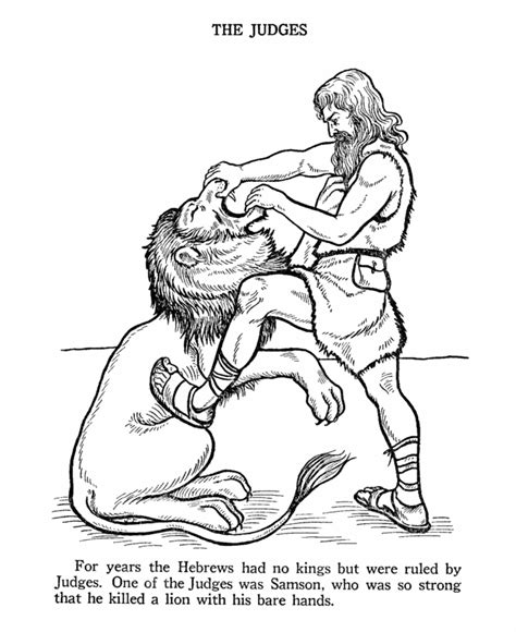 Samson And Delilah Story Coloring Pages - Coloring Home