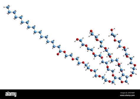 3D image of example of polysorbate 60 skeletal formula - molecular ...