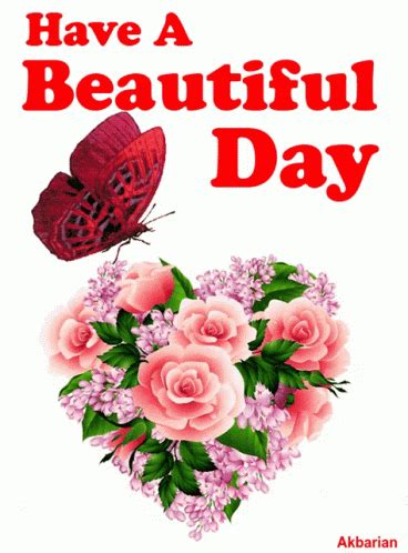 Have A Beautiful Day Animated Heart Bouquet GIF | GIFDB.com