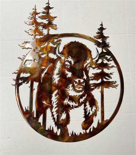 Bison/buffalo Wildlife Metal Wall Art Accent 18 X 14 - Etsy