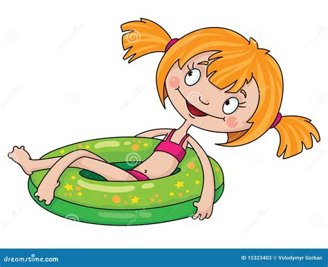 Swimmer girl stock vector. Illustration of sport, girl - 15323403