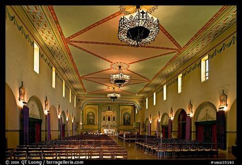 Inside Mission Santa Clara de Asis church. The mission is the 8th of 21 famous California ...