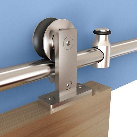 Rolling Barn Door Hardware Kit, Stainless Steel, Top Mount for Wood Doors | Rockler Woodworking ...