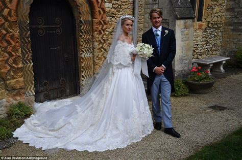 George and Camilla Spencer-Churchill on their wedding day. The two are set to inherit Blen ...