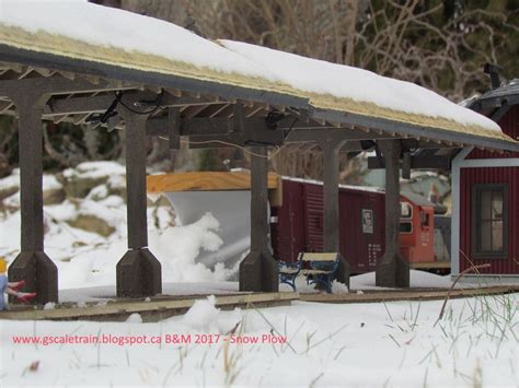 G-Scale Train Fun: Snow Plow in G-Scale Garden Train Land - 02-11-17