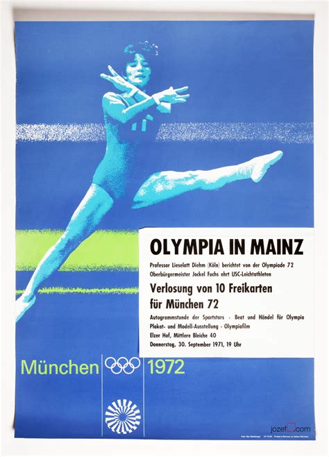 Munich Olympics 1972, Gymnastics poster, Otl Aicher