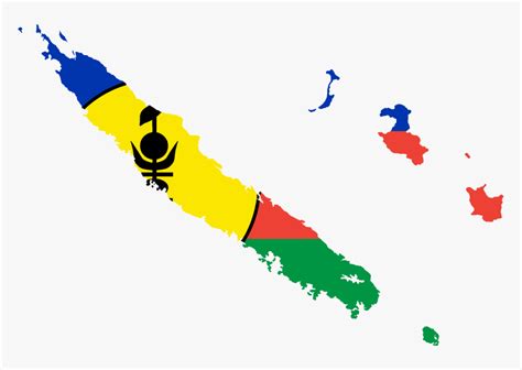 Flag Map Of New Caledonia - New Caledonia Flag Map, HD Png Download - kindpng