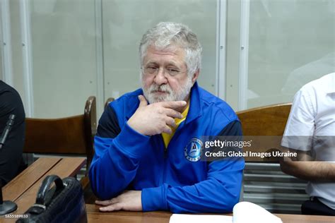 Ihor Kolomoyskyi sits in a courtroom during a hearing for him on ...