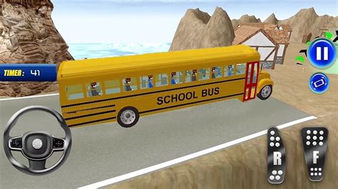 Mountain Uphill School Bus Driving 3D Game - High School Bus Racing ...