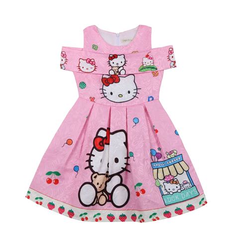 Aliexpress.com : Buy 2018 New Summer Dress Cartoon Hello Kitty for Girls Clothes Printed Baby ...