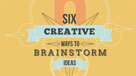 Six Creative Ways To Brainstorm Ideas - YouTube