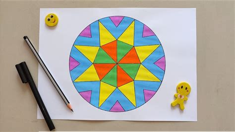 Geometric Patterns Drawing - EASY | Simple Geometric Pattern | How to ...