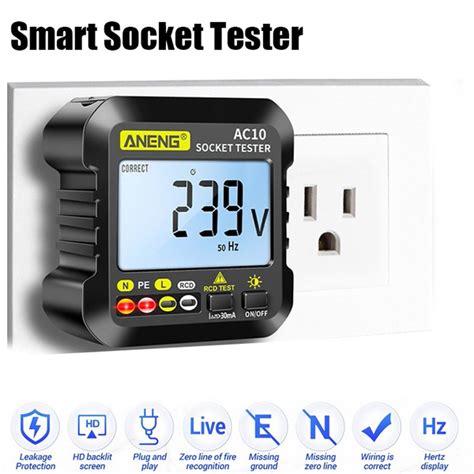 Digital Smart Socket Tester Wall Plug Voltage Test Socket Detector ...