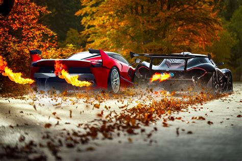 Ferrari FXX vs McLaren P1: HD Supercar Wallpaper