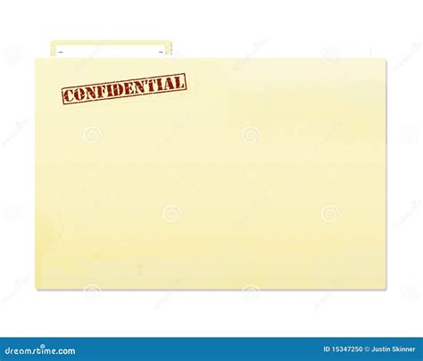 Confidential Folder File Stock Photo - Image: 15347250