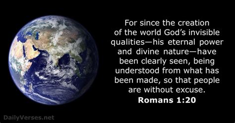 Romans 1:20 - Bible verse of the day - DailyVerses.net