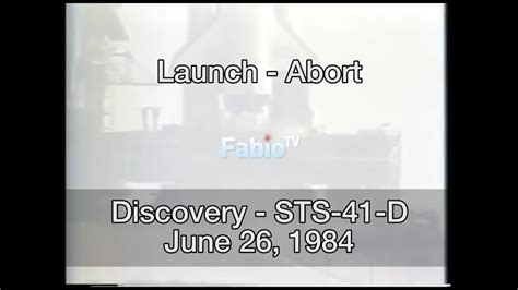 Discovery STS-41-D Mission - Launch - Abort - YouTube