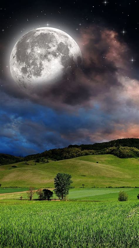 Moon Night Beautiful Night Landscapes, moon night, beautiful night landscapes, HD phone ...