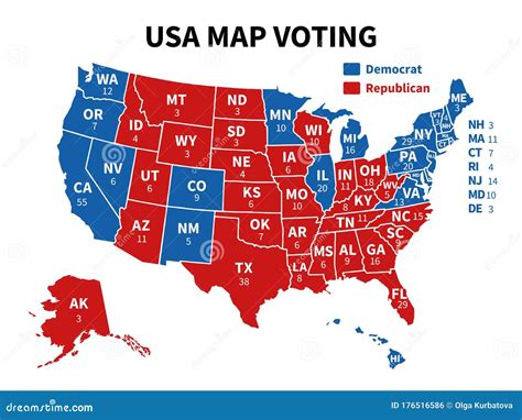 USA Electoral Map Stock Photo | CartoonDealer.com #114294114