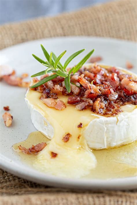 Honey Baked Camembert with Bacon and Rosemary | Wandercooks