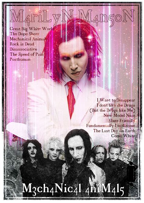 Art & Collectibles Marilyn Manson 'Mechanical Animals' Art Print Poster Prints etna.com.pe