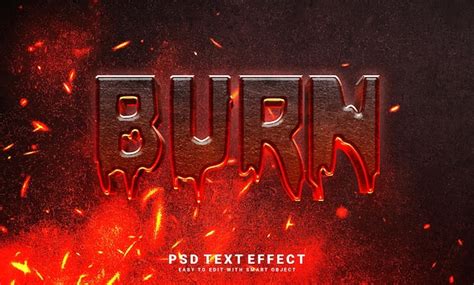 Premium PSD | Burn text effect