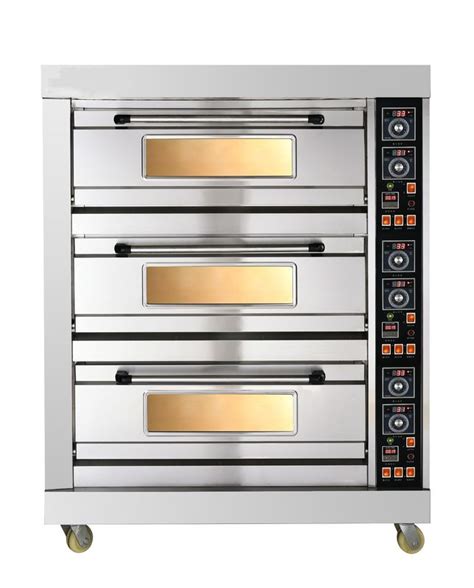 Electric Commercial Bread Baking Oven , Stainless steel, stove board, hot oven，Precise time and ...