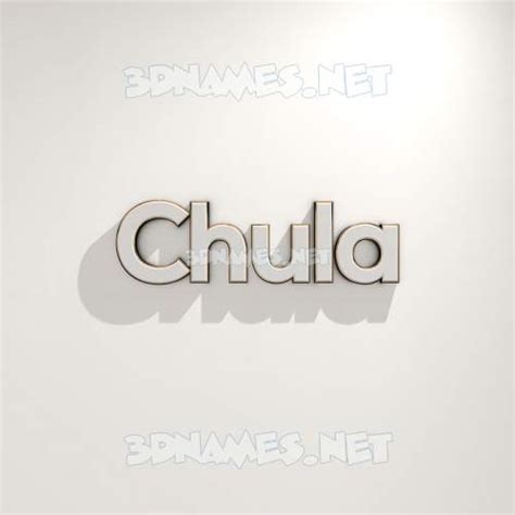 Preview of White Logo Warm 3D name for "chula"