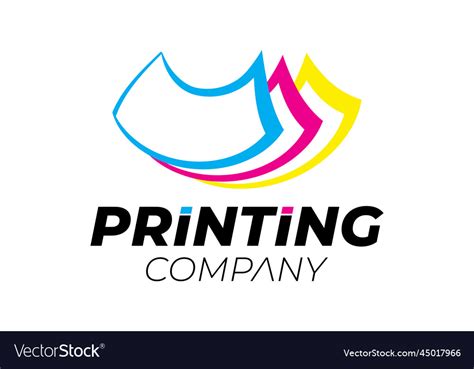 Printing company logo for print business Vector Image