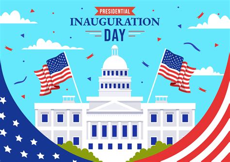 USA Presidential Inauguration Day Vector Illustration January 20 with ...