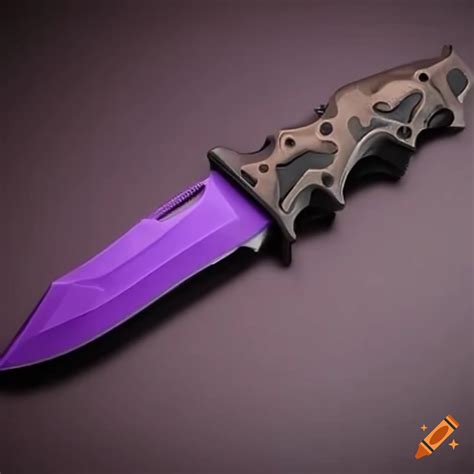 Purple glowing ceramic combat knife