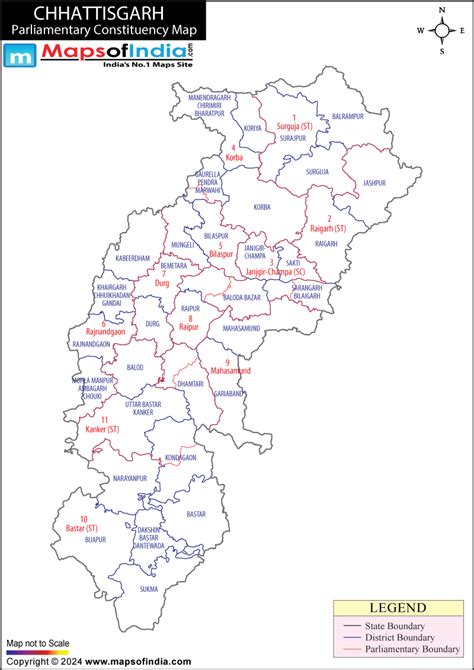 Chhattisgarh Political Map