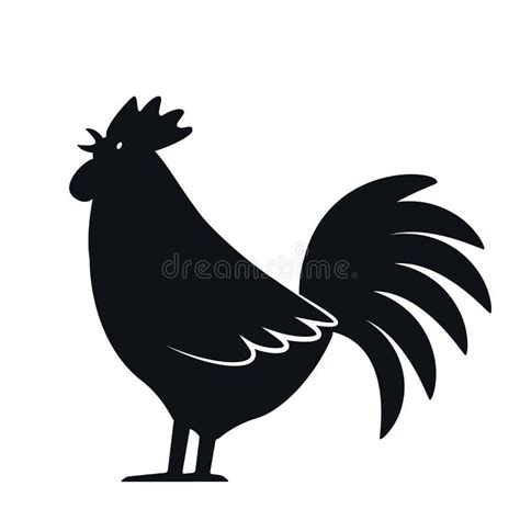 Silhouette Rooster Crowing Stock Illustrations – 569 Silhouette Rooster ...