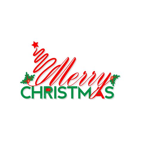 Merry Christmas Typography Mnemonics Design, Christmas, Design, Art PNG ...