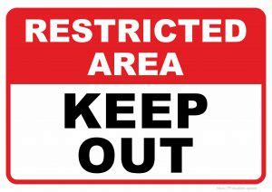 Restricted Area Signs Printable - Free Printable Signs