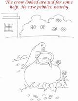 Thirsty Crow Story Coloring Page For Kids 11 54% OFF sketch template