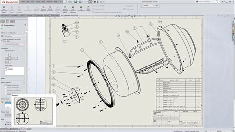 SOLIDWORKS 2017 - DRUM ASSEMBLY - DRAWING - CONCRETE MIXER - YouTube